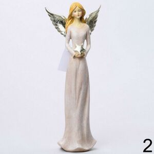 Anjel ružovo zlatý s hviezdou 12x7x31,5cm 204723SH - Dekorácia
