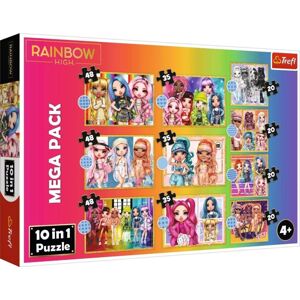 Trefl Puzzle 10v1 - Kolekcia módnych bábik / MGA Rainbow high 96000