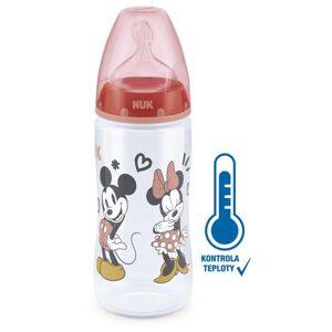 NUK FC+ fľaša Mickey s kontrolou teploty, 300 ml - červená 10741034m