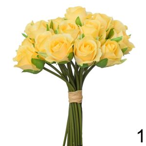 Kytica ruža ŽLTÁ 30cm 222676ZL - Umelé kvety