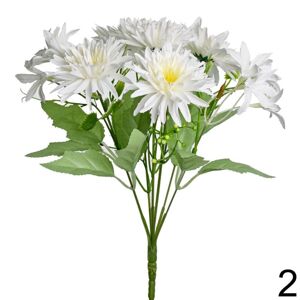 Kytica chryzantémy biela X7 30cm 218839B - Umelé kvety