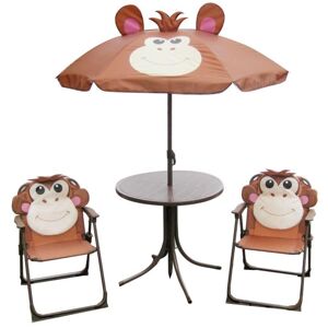 SET LEQ MELISENDA Mono,OPICA 802551 - Set záhradný- slnečník 105 cm, stôl 50 cm, 2 stoličky, max 30kg