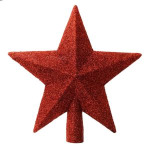 Špic hviezda glitter 20cm červená 8100581 - Dekorácia