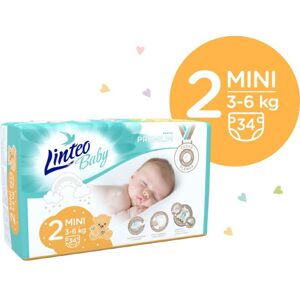 LINTEO BABY Plienky Baby Prémium 2 MINI (3-6 kg) 136 ks 7020C