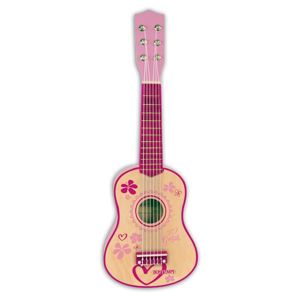 Bontempi Bontempi Klasická drevená gitara 55 cm v dievčenskej ružovej farbe 225572 225572