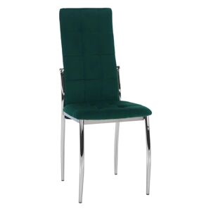 ADORA NEW SM 0000333591 - stolička jedálenska smaragdová Velvet/chróm, max 110kg