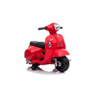 BENEO Elektrická motorka Vespa GTS, červené, s pomocnými kolesami, Licencované, 6V Batéria, 30W moto VESPA_H1_RED