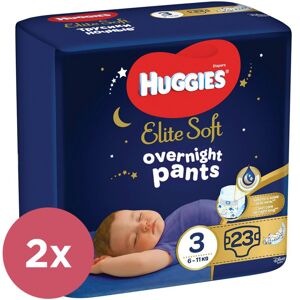 2x HUGGIES® Elite Soft Pants OVN Nohavičky plienkové jednorazové 3 (6-11 kg) 23 ks VP-F172373