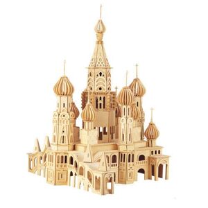 Woodcraft construction kit Drevené 3D puzzle kostol Petersburg DH006 - 3D skladačka