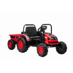BENEO Elektrický Traktor POWER s vlečkou, červený, Pohon zadných kolies, 12V batéria, Plastové koles ELECTRIC_TRACTOR_POWER_RED - Elektrický Traktor