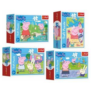 Trefl Trefl Mini puzzle 54 dielikov Šťastný deň Prasiatka Peppy/Peppa Pig, 4 druhy 54169