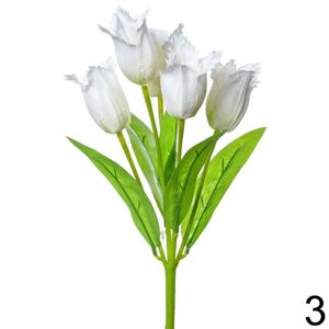 Kytica tulipán BIELA 31cm 207689B - Umelé kvety