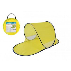 Teddies Stan plážový s UV filtrom 140x70x62cm samorozkladací polyester/kov ovál žltý v látkovej tašk 00110022
