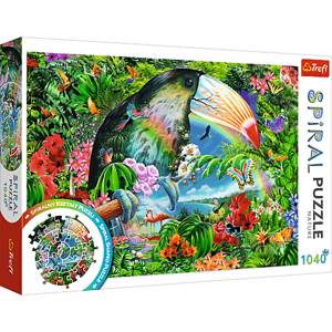 Trefl Trefl Spiral Puzzle 1040 - Tropické zvieratá 40014