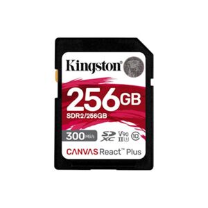 Kingston Canvas React Canvas React Plus SDHC 256GB Class 10 UHS-II U3 (r300MB,w260MB) SDR2/256GB - Pamäťová karta SD