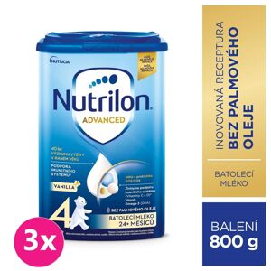 3x NUTRILON 4 Vanilla batoľacie mlieko 800 g, 24+ VP-F006290