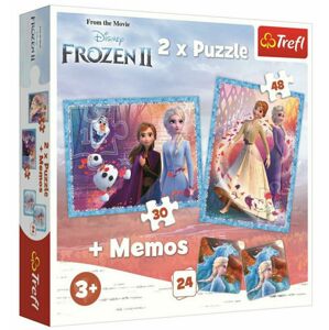 Trefl Trefl Puzzle 2v1 + pexeso  Záhadná krajina  Disney Frozen 2