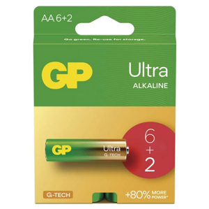 GP Ultra LR6 (AA) 6+2ks B02218 - Batérie alkalické