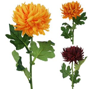 Chryzantéma kus oranžová / bordová 65cm 1500035 - Umelé kvety