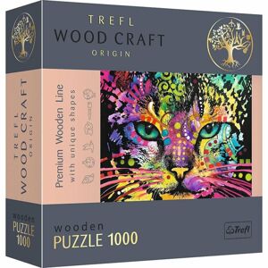 Trefl Trefl Drevené puzzle 1000 - Farebná mačka 20148