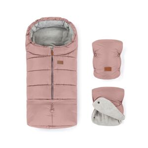 PETITE&MARS Set zimný fusak Jibot 3v1 + rukavice na kočík Jasie Dusty Pink VP-F168537