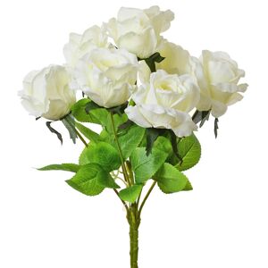 Kytica ruža biela 45cm 1001673 - Umelé kvety