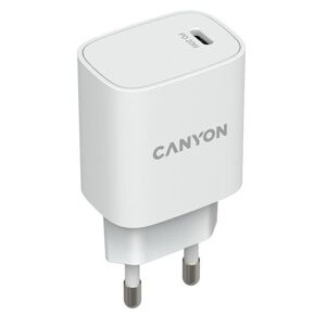 Canyon H-20 Sieťová nabíjačka s USB-C výstupom a podporou PD, 20W biela CNE-CHA20W02 - Univerzálny USB adaptér