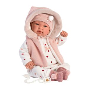Llorens Llorens 84440 NEW BORN - realistická bábika bábätko so zvukom a mäkkým látkovým telom 44cm MA4-84440