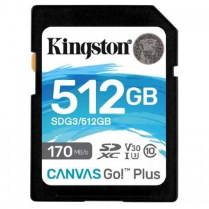 Kingston Canvas Go Plus SDXC 512GB Class 10 UHS-I (r170MB,w90MB) - Pamäťová karta SD