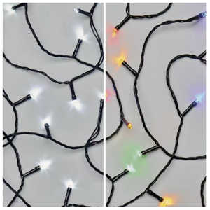 Emos LED vianočná reťaz 2v1 10m studená biela/multicolor, programy D4AJ01 - Vianočné osvetlenie vonkajšie aj vnútorné