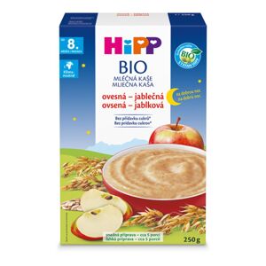 HiPP BIO Kaša mliečna na dobrú noc ovsená – jablková od 8. mesiaca, 250 g CZ3331-04