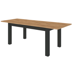 YORK 68 SEAN/DART 6297048 - Jedálenský stôl s predĺžením 160(240)x90cm, Šedá Antracit / Šedá Antracit / Dub Artisan
