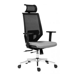 EDGE CI/SI - Kancelárska stolička sivá látka sedák / čierna sieťovina operadlo
