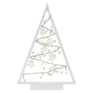 Emos LED dekorácia – svietiaci stromček s ozdobami 40cm, 2x AA, teplá biela, časovač DCWW27 - Vianočná dekorácia