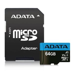 ADATA Premier MicroSDHC 64GB UHS-I Class 10 (r100/w25) AUSDX64GUICL10A1-RA1 - Pamäťová karta + adaptér