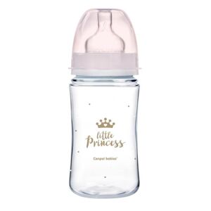 CANPOL BABIES Fľaša so širokým hrdlom Royal Baby 240 ml ružová 35-234_PIN