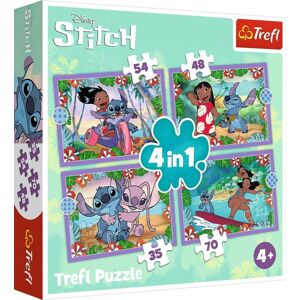 Trefl Trefl Puzzle Lilo&Stitch: Bláznivý deň 4v1 (35,48,54,70 dielikov) 34633