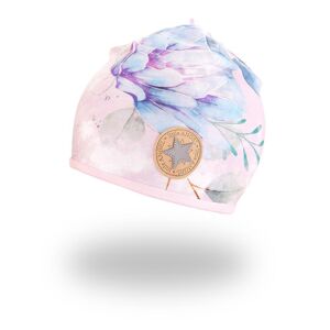 LITTLE ANGEL Čiapka podšitá Outlast® 3 | 42-44 cm staroružová modré kvietky/ružová baby 900d601312x04