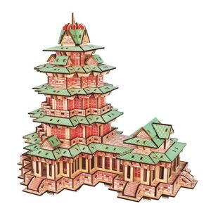 Woodcraft construction kit Drevené 3D puzzle YueJiang Tower HF10 - 3D skladačka