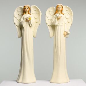 Anjel biely holubica 10x6,5x27 cm 218890H - Dekorácia