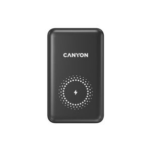 Canyon Li-pol 10000mAh čierny USB-C + Lightning - bezdrôtové nabíjanie CNS-CPB1001B - Power bank