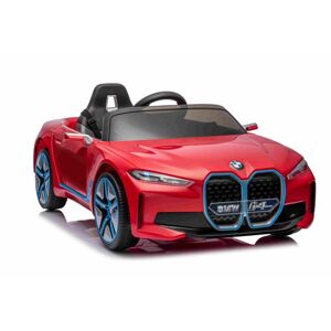 BENEO Elektrické autíčko BMW i4, červené, 2,4 GHz diaľkové ovládanie, USB / AUX / Bluetooth prípojka BMW_i4_RED - Elektrické autíčko
