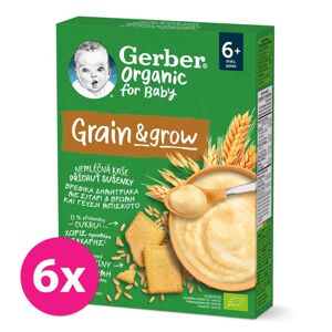 6x GERBER Organic Kaša nemliečna s príchuťou sušienky 200 g? VP-F170858
