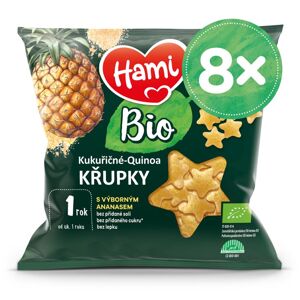 8x HAMI BIO Chrumky kukuričné-quinoa s výborným ananásom 20 g, 12+ 8590340173585