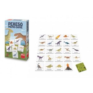 Teddies Pexeso Dinosaury 48ks pevných kartičiek v krabičke 11,5x18x3,5cm 21622463