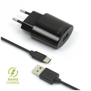 FIXED kábel USB-C 1m 3A čierny FIXD-UC-BK