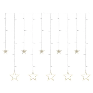 Emos LED vianočný záves – hviezdy, 185x105cm, vnútorný, teplá biela DCGW12 - Vianočné osvetlenie