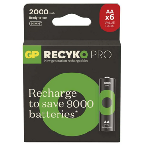 GP ReCyko Pro Professional HR6 (AA) 2000mAh 6ks B2620V - Nabíjacie batérie