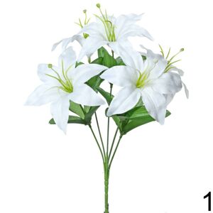 Kytica ľalia biela 36cm 207562B - Umelé kvety