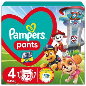 PAMPERS Plienky nohavičkové Active Baby Pants Paw Patrol veľ. 4 (9-15 kg) 72 ks 8006540863572